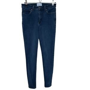 DU/ER High Rise Skinny Jeans Womens 28x31 Medium Wash Stretch Denim Flaw